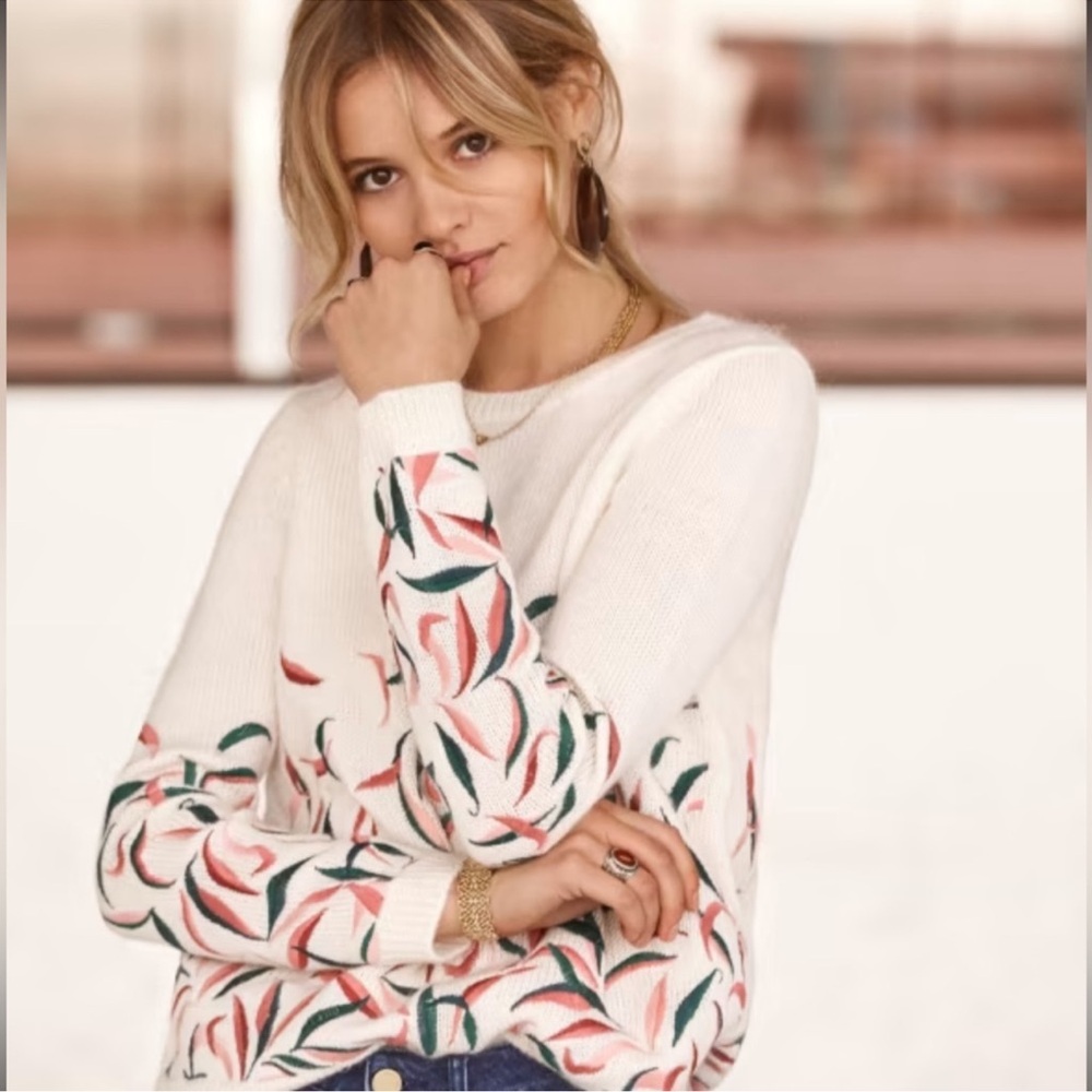 Rare Sézane embroidered sweater